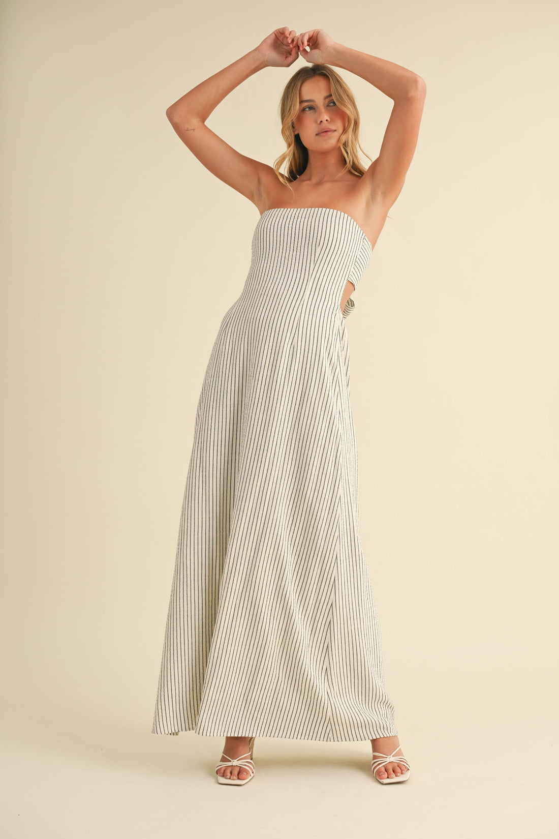 Striped Tie Back Dress