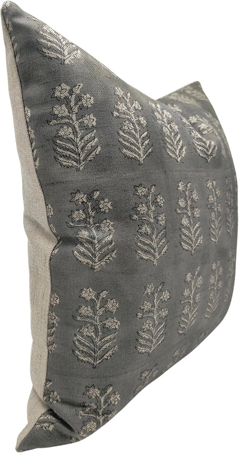 Indian Block Print Linen Blend Pillow Cover