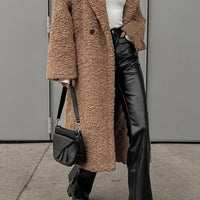 Plush Fleece Trench Coat