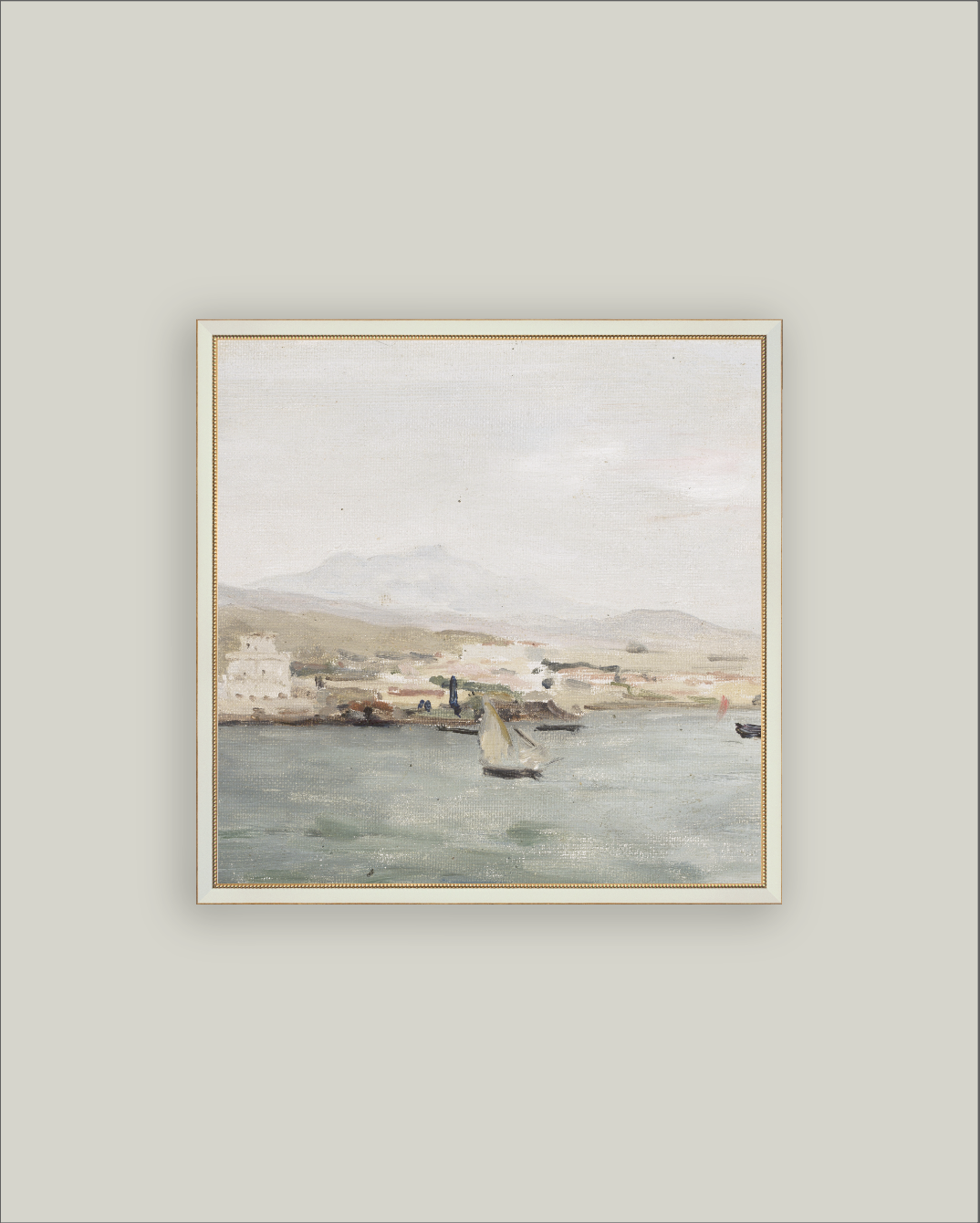 Sailboat Landscape Framed Art 9X9
