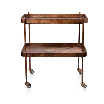 Burl Bar Cart