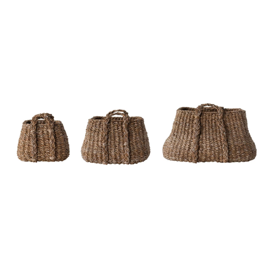 Woven Seagrass Basket w/ Handles