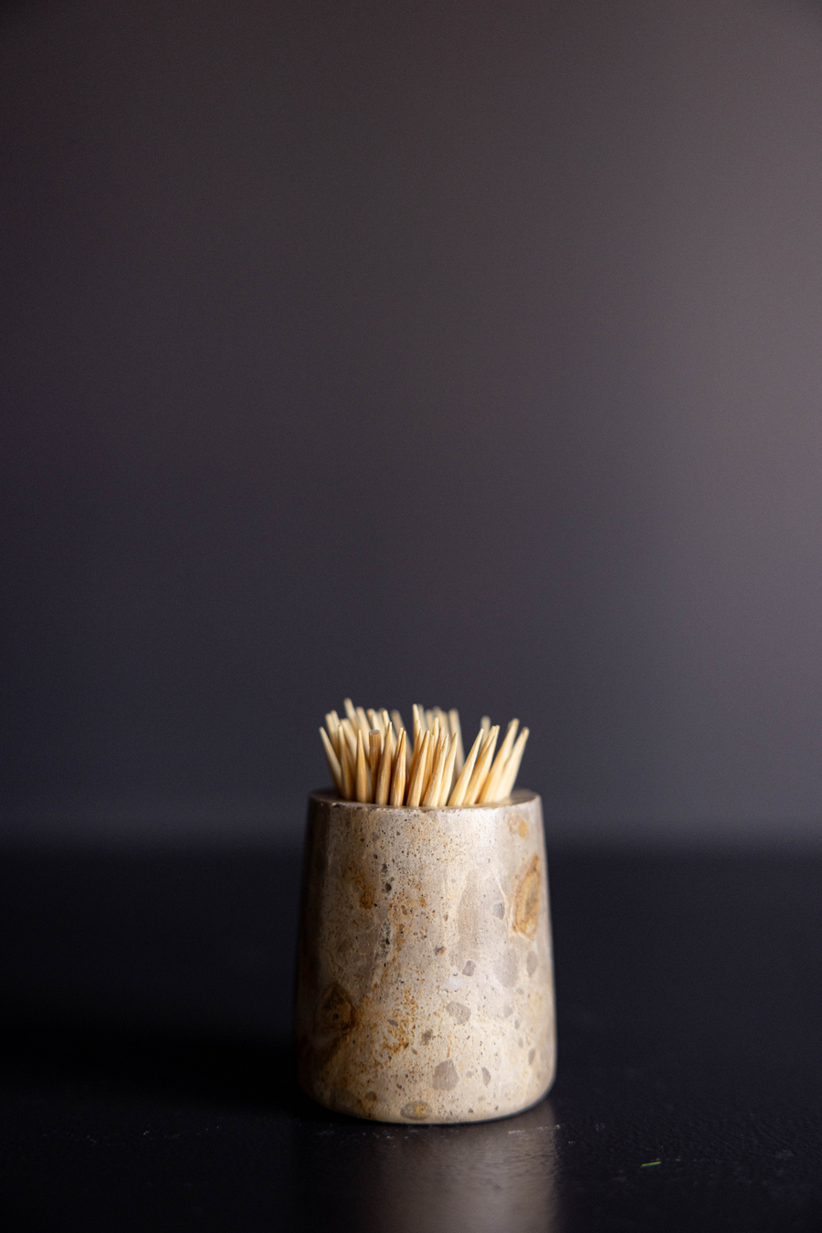 Chocolate Marble Toothpick Holder