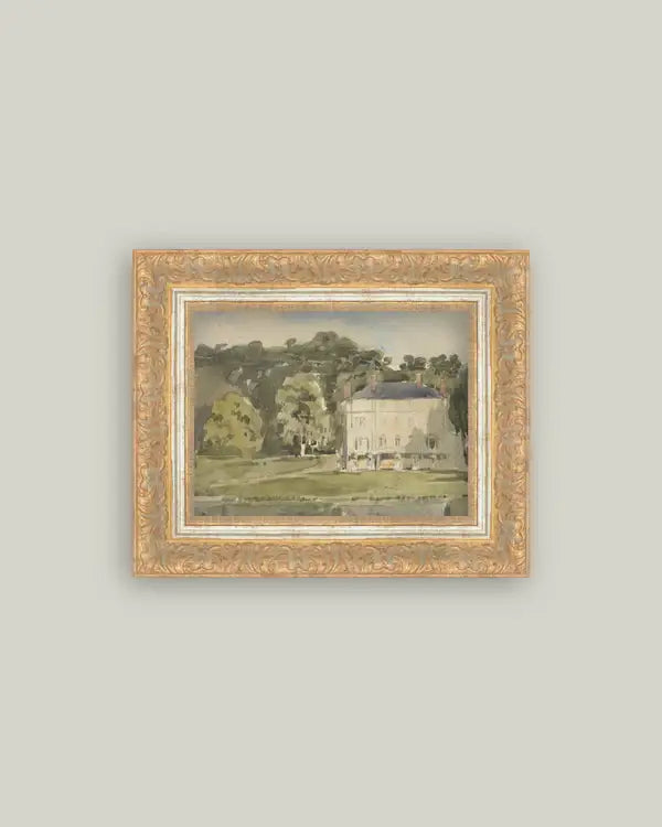 View of Chateau Framed Art 11x19
