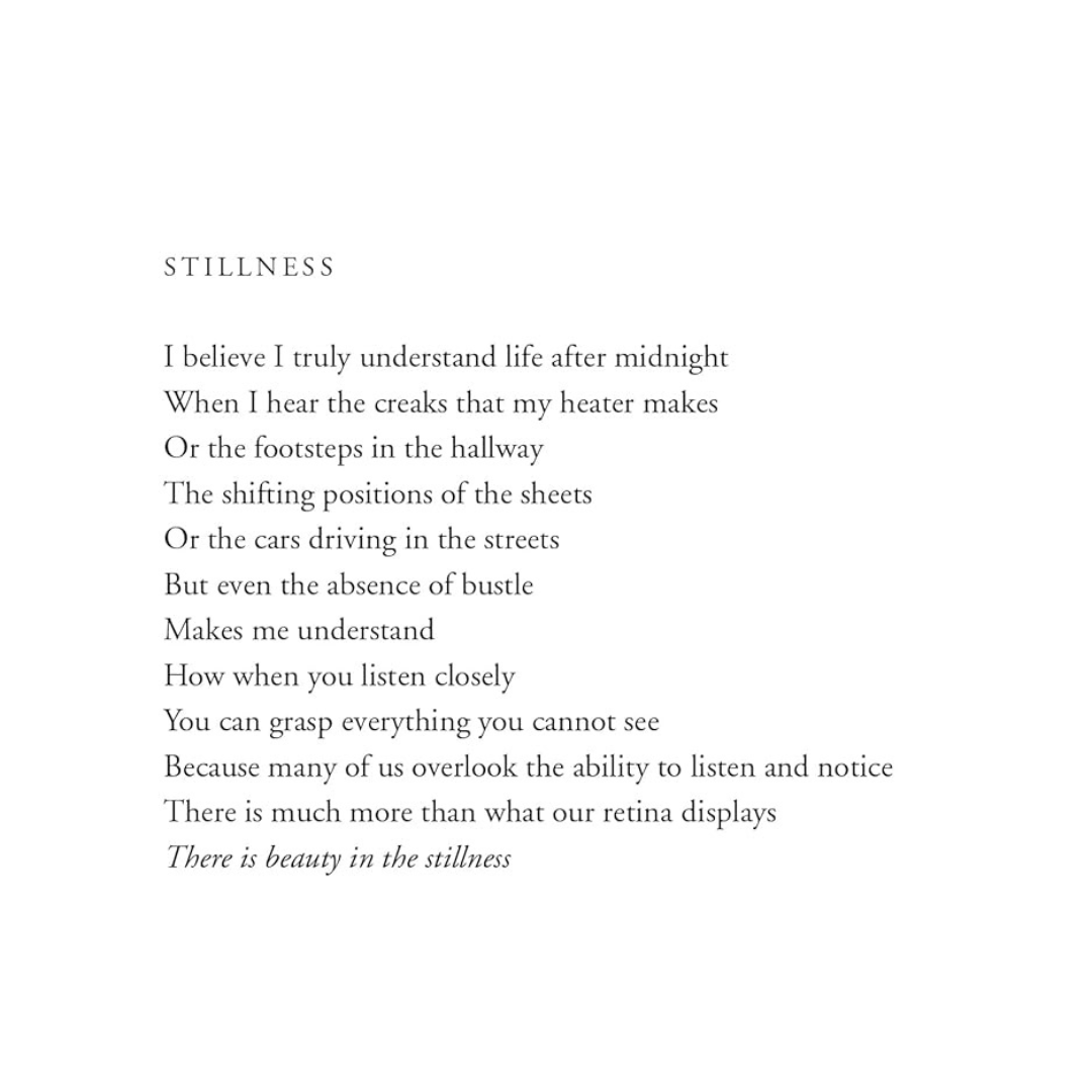 Beauty in the Stillness