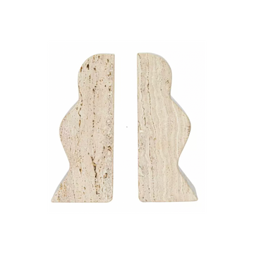 Travertine Bookends