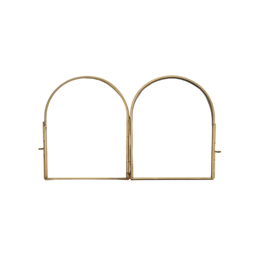 Brass & Glass Arched Photo Frame