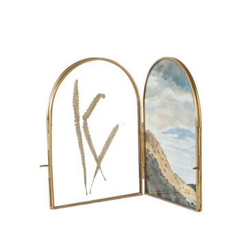 Brass & Glass Arched Photo Frame