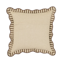 Striped Linen Pillow Cover- Brown