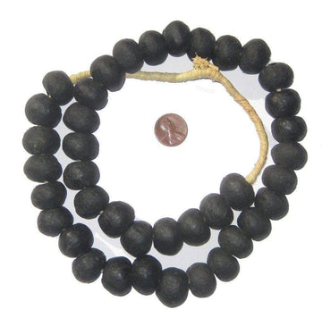 Opaque Black Glass Beads