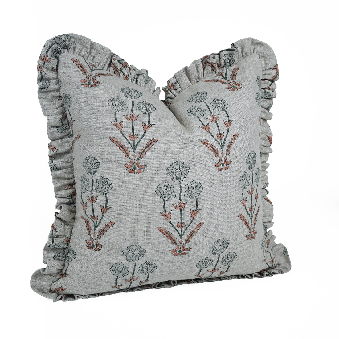 Linen Frill Pillow Cover