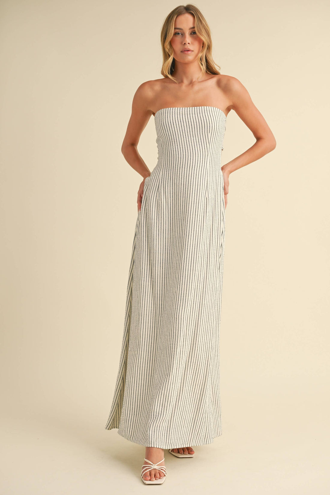 Striped Tie Back Dress