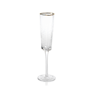 Gold Rim Champagne Glass