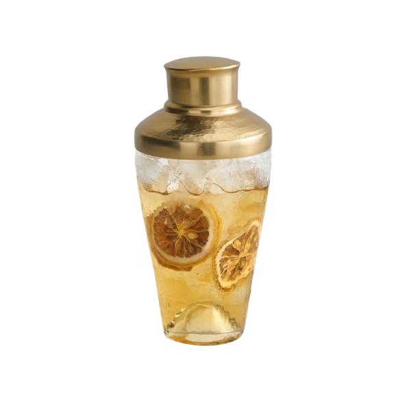 Mini Glass + Brass Cocktail Shaker