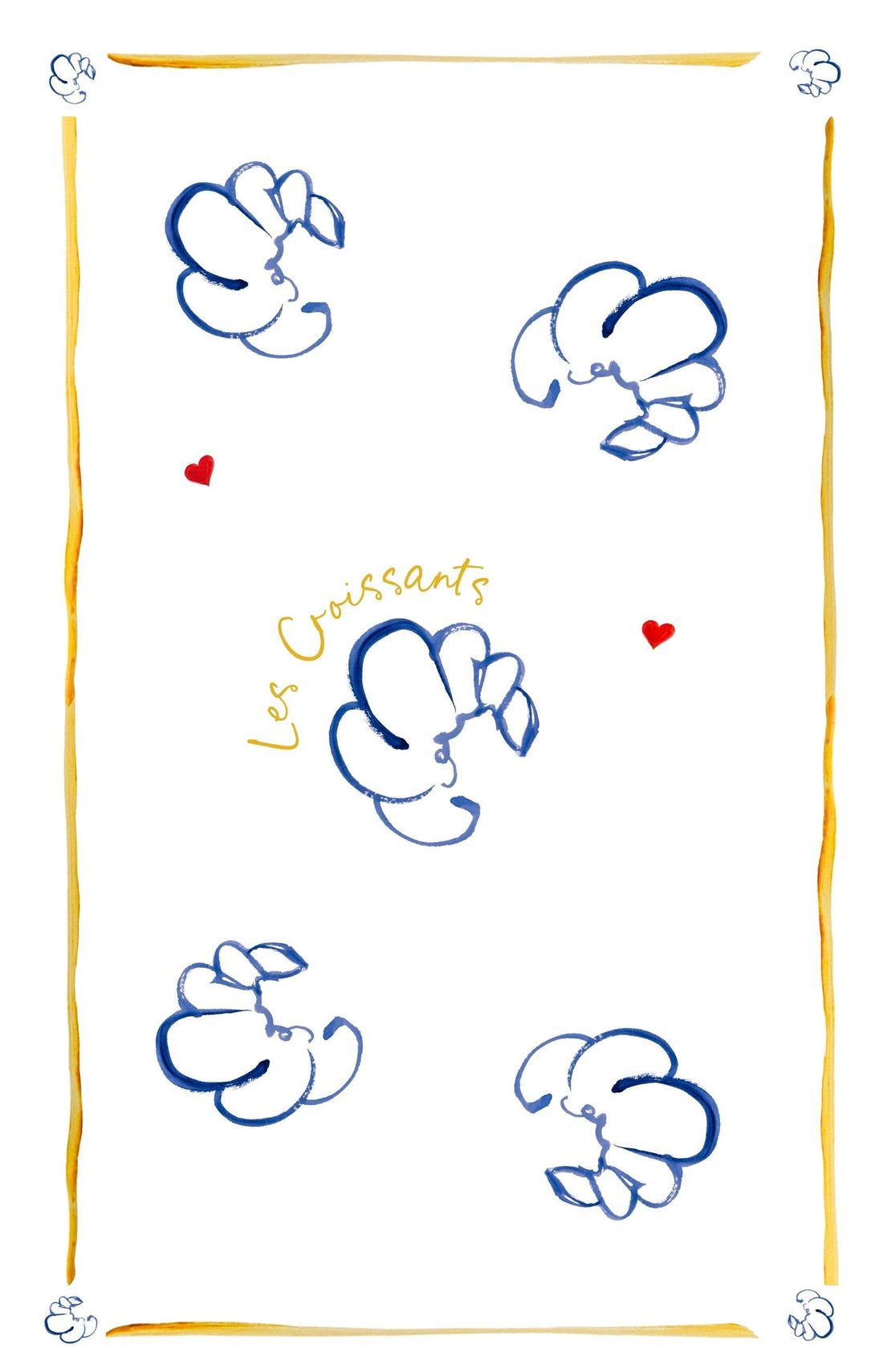 Croissants Tea Towel
