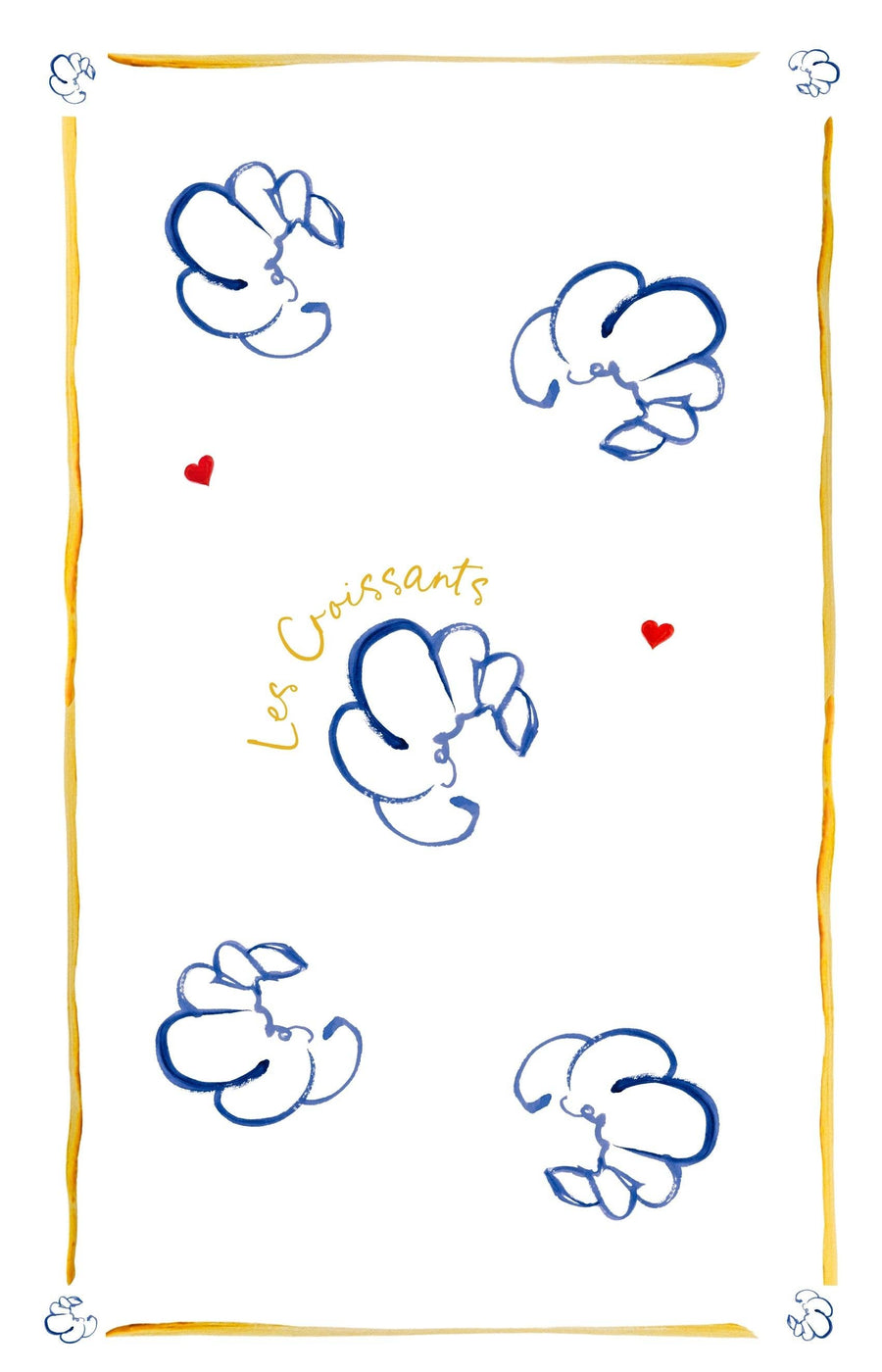 Croissants Tea Towel