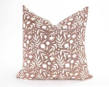 Aja Floral Block Print Pillow Cover