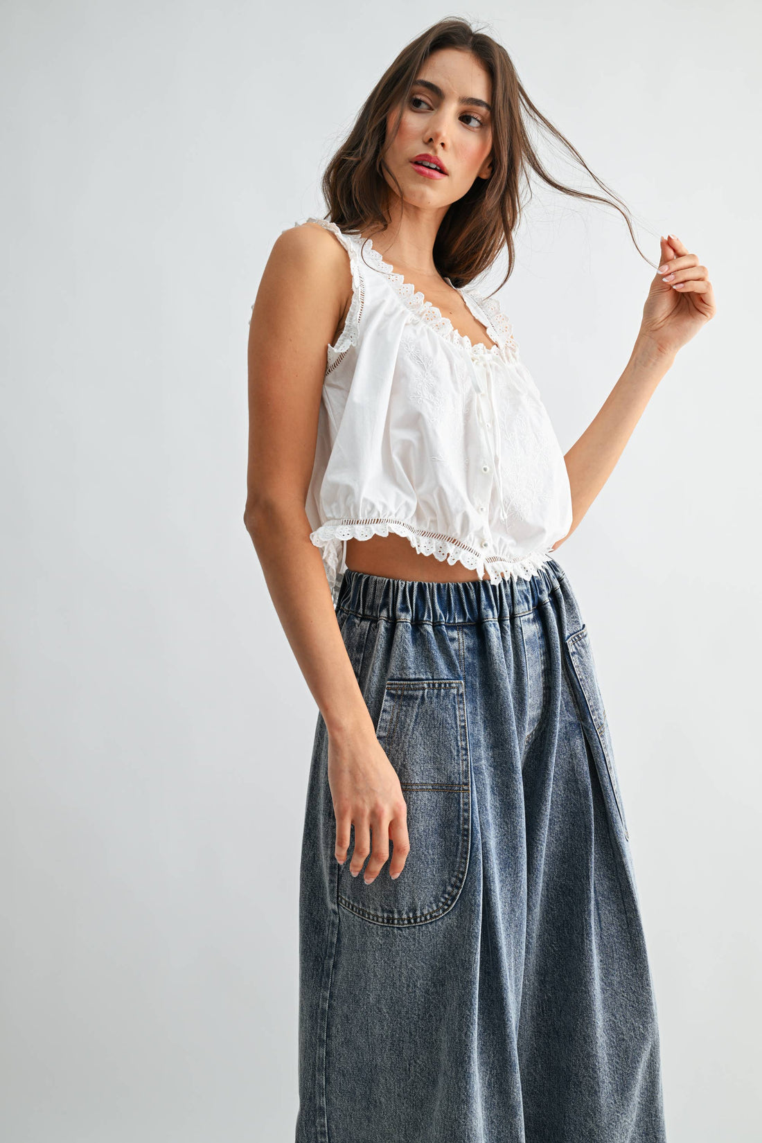 Embroidered Cotton Top