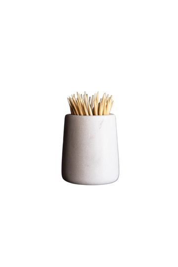 White Marble Toothpick Holder