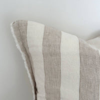 Linen Stipe Pillow Cover
