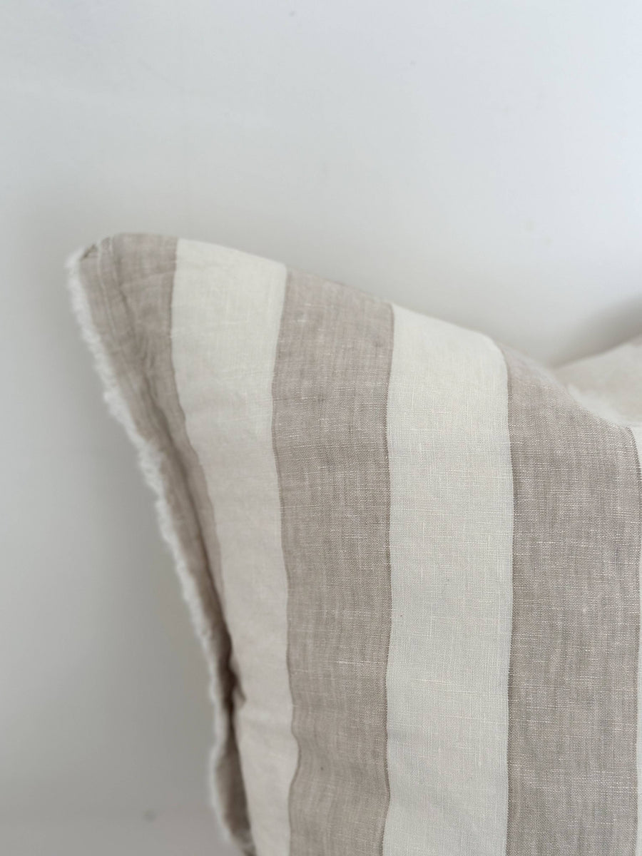 Linen Stipe Pillow Cover