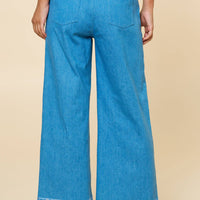 Embroidered Scallop Pants
