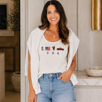USA Embroidered Tank Top