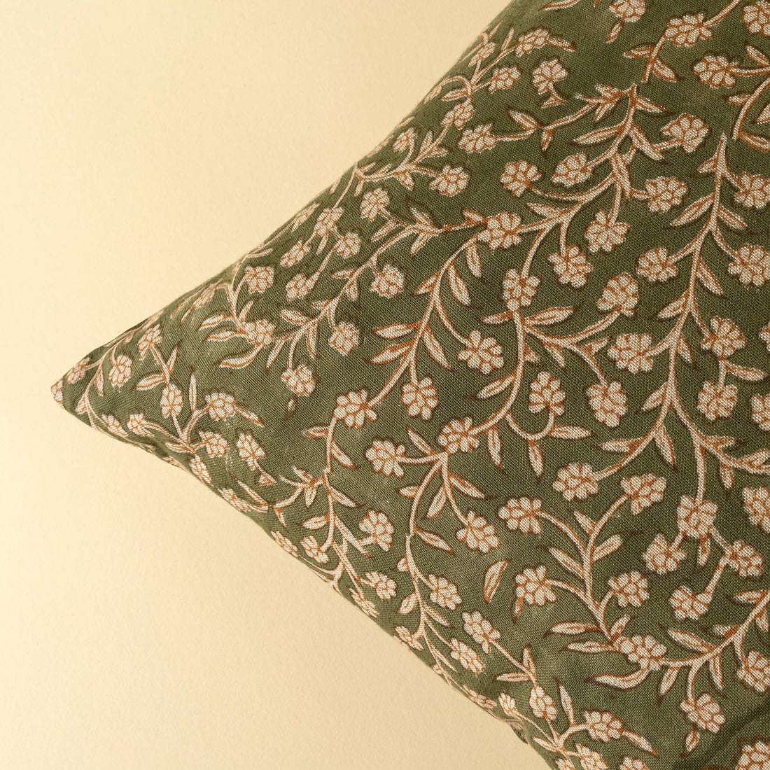 Vine Block Print Pillow Cover 20x20