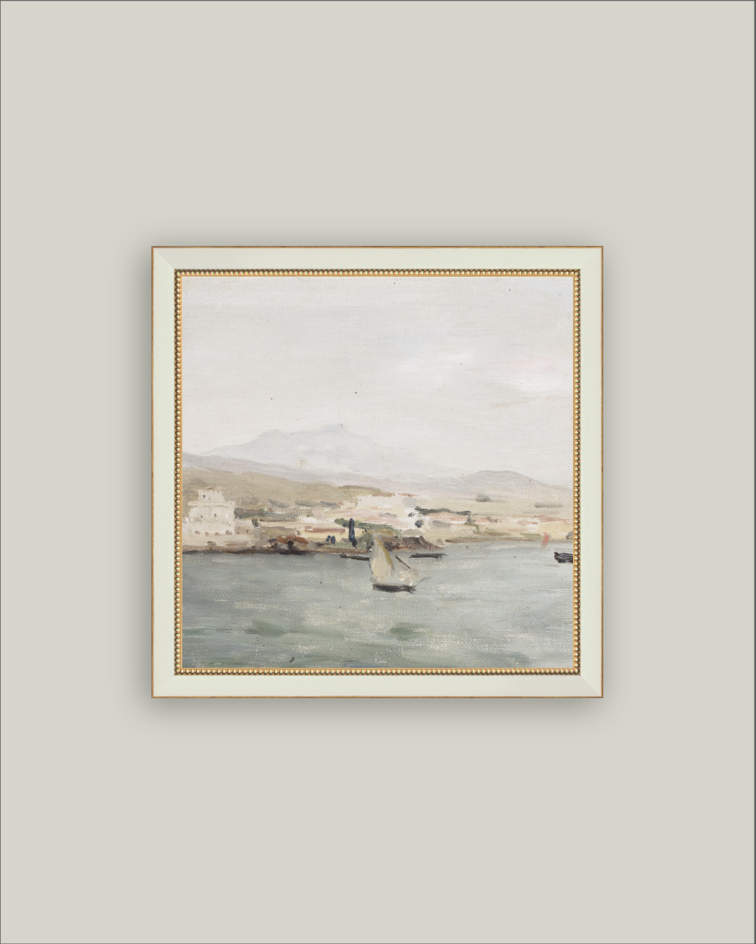 Sailboat Landscape Framed Art 9X9