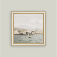 Sailboat Landscape Framed Art 9X9