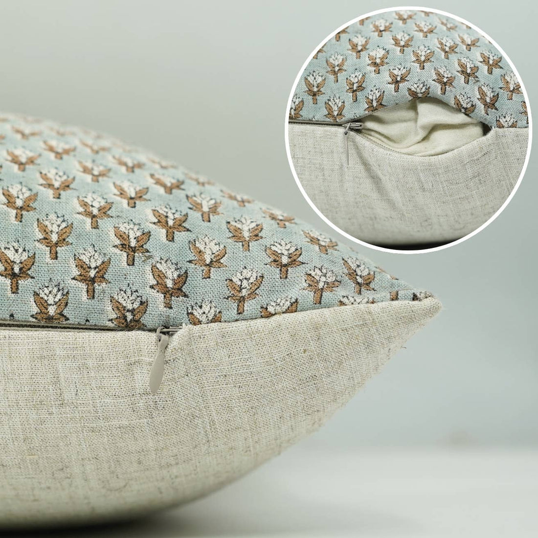 Jasmine Block Print Pillow Cover