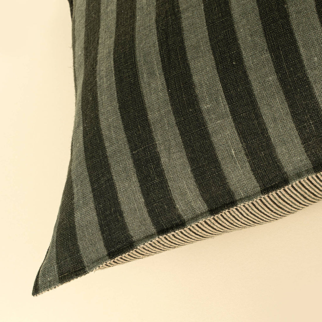 Sage Stripe Linen Pillow Cover 20x20
