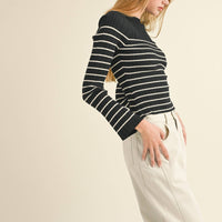 Striped Ribbed Knit Top