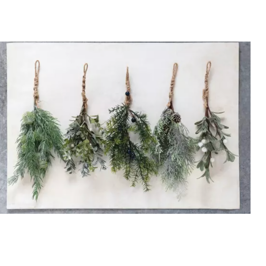 Hanging Faux Evergreen