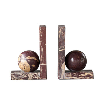 Marble Sphere Bookend Set