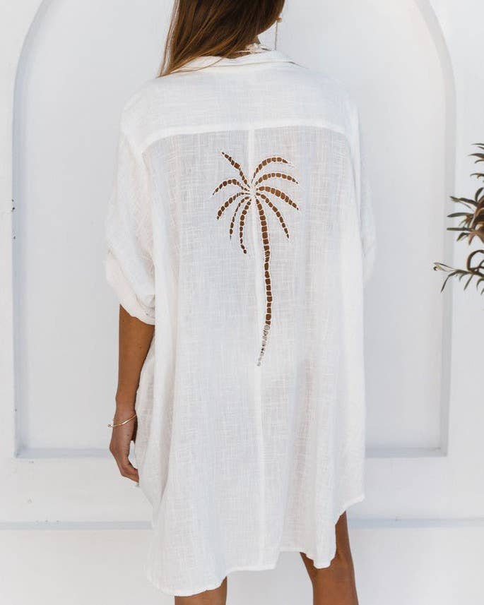 Palm Tree Cut Out Top