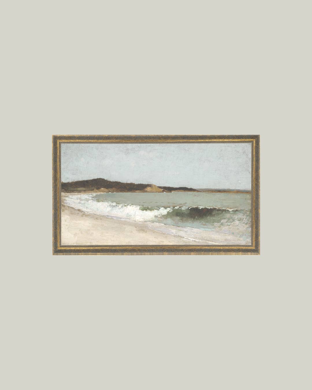 Beach Landscape Framed Art: 12x7
