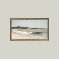 Beach Landscape Framed Art: 12x7