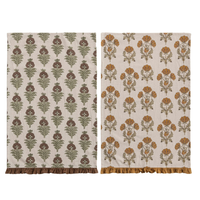 Cotton Flower Printed Tea Towel