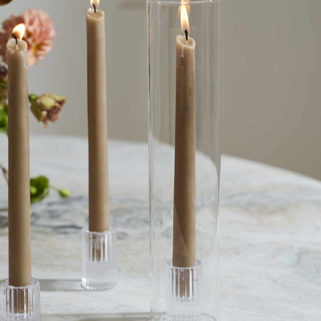 Fluted Glass Candleholder