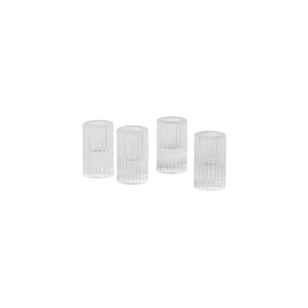 Fluted Glass Candleholder