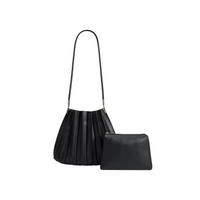 Regency Pleated Shoulder Bag | Black