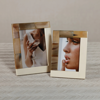 White Horn and Resin Frame 5x7
