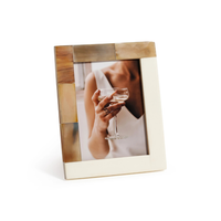 White Horn and Resin Frame 5x7