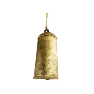 Metal Bell on Jute Rope Hanger