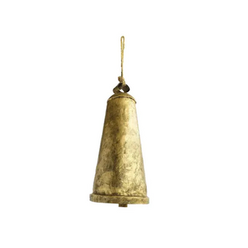 Metal Bell on Jute Rope Hanger