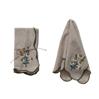 Daisy Embroidered Napkin