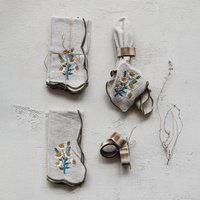 Daisy Embroidered Napkin
