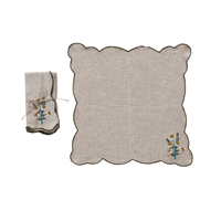 Daisy Embroidered Napkin