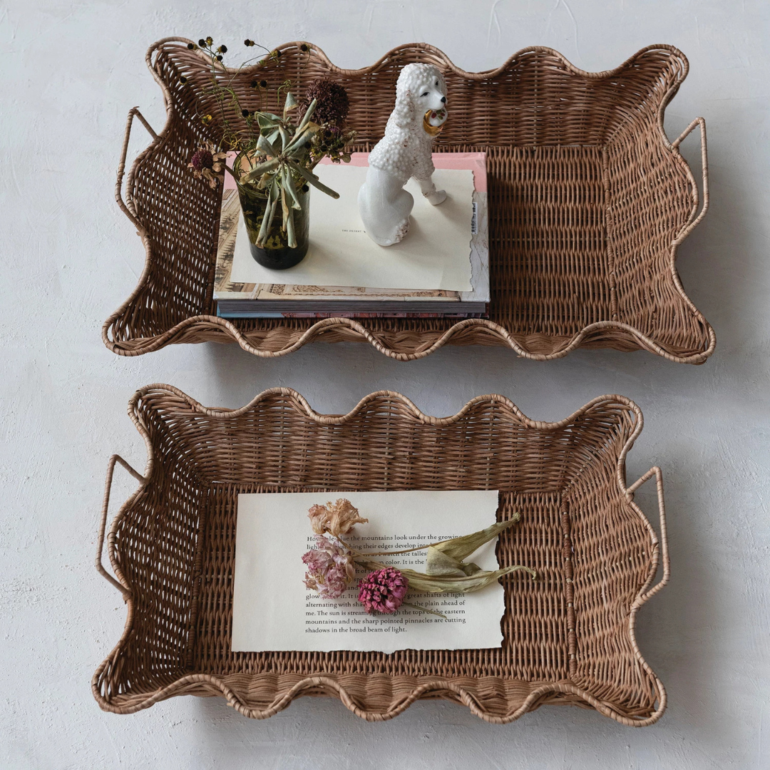 Rattan Nesting Tray